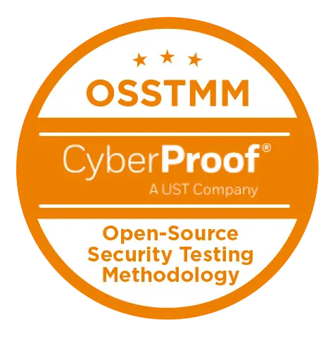 Sello Certificado ECOMMUNICATOR CYBERPROOF OSSTMM
