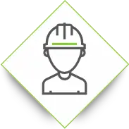 Icono de Seguridad Individual obrero con casco